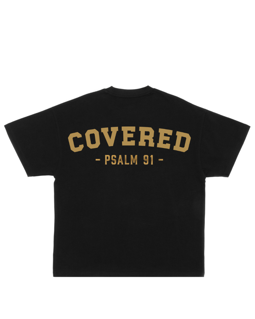 BLACK WITH BROWN PRINT