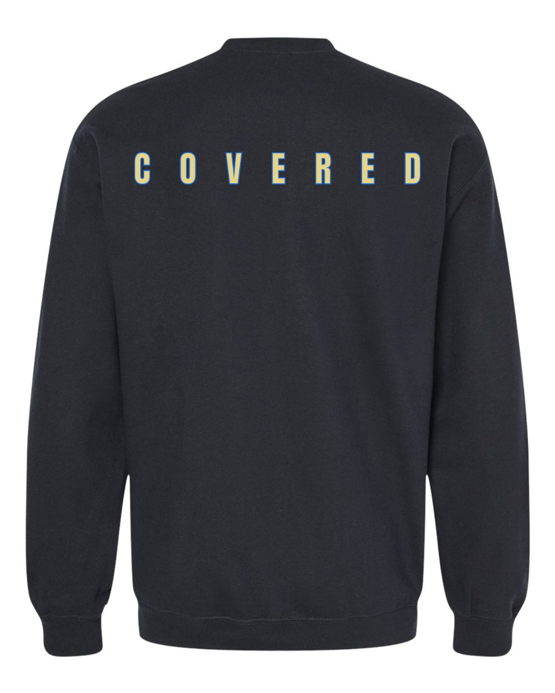 Classic Black Sweatshirt with Sand Print