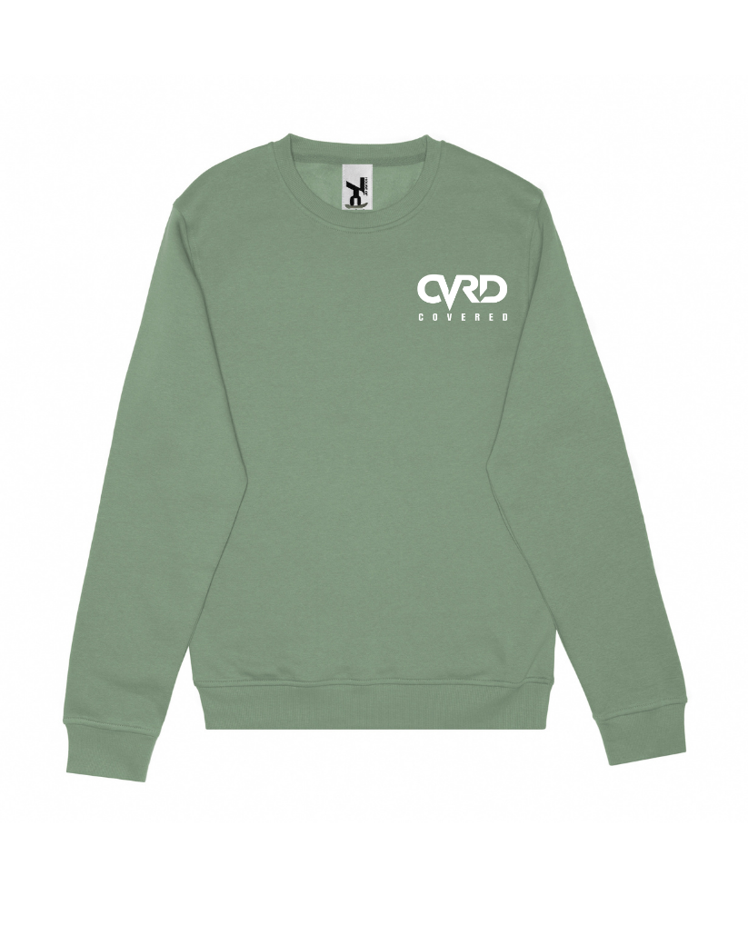 Green Sweatshirt with White Print