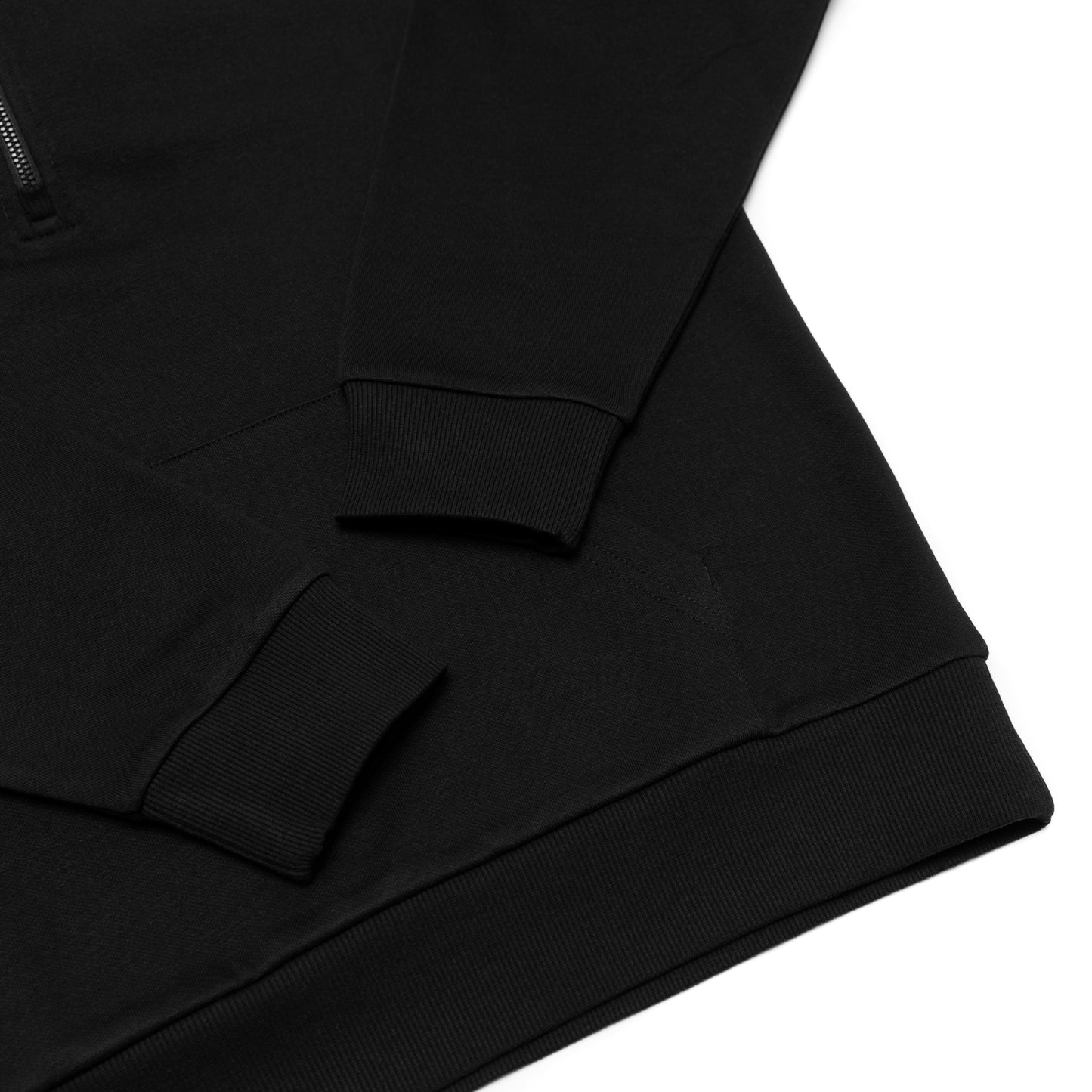 BLACK HOODIE WITH BLACK CHSN PRINT