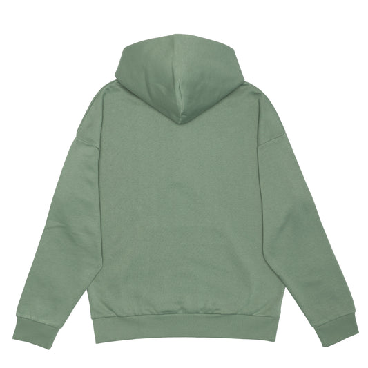 GREEN HOODIE WITH BLACK CHSN PRINT