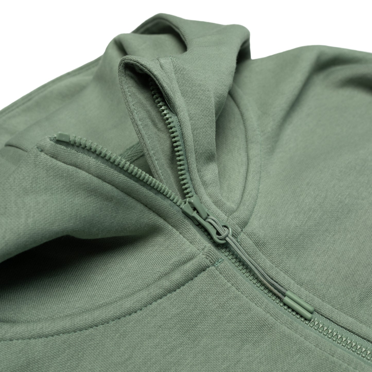 GREEN HOODIE WITH BLACK CHSN PRINT
