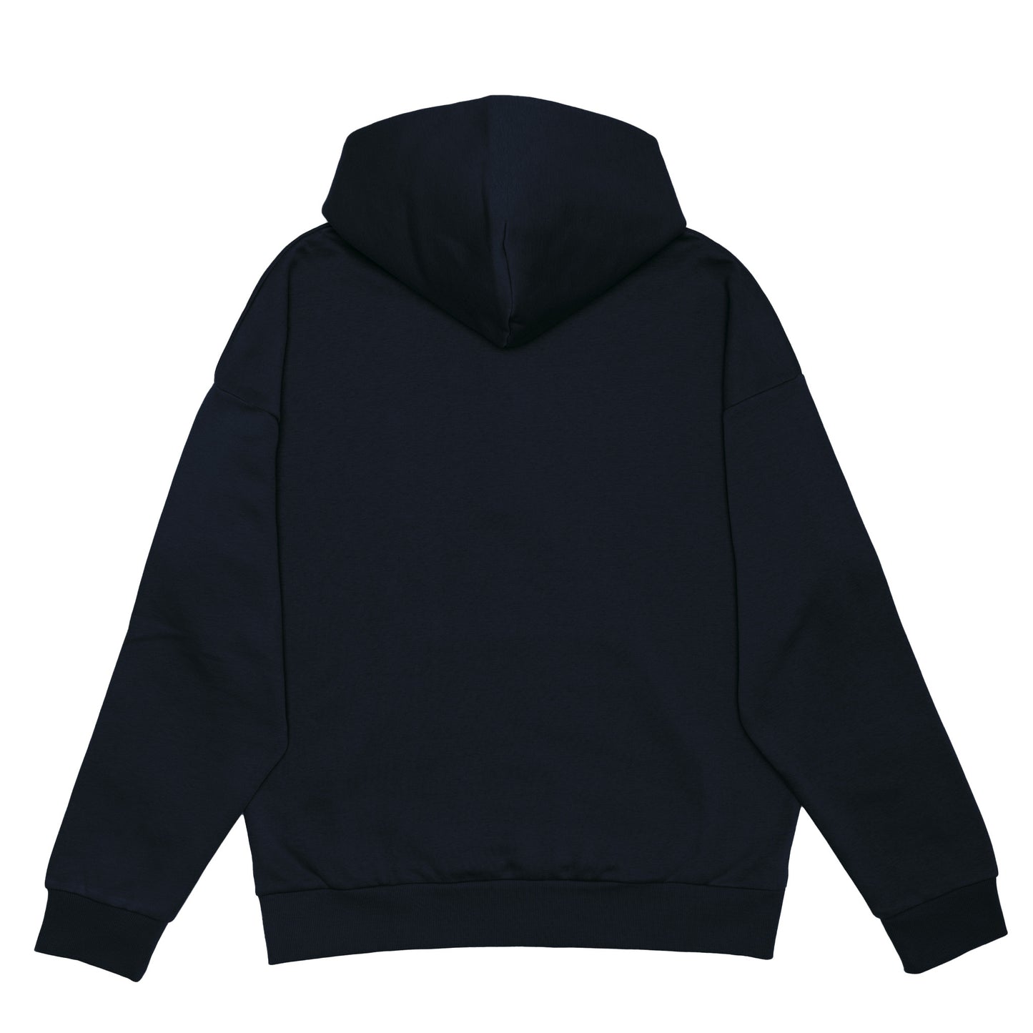 NEVY BLUE HOODIE WITH BLACK CHSN PRINT