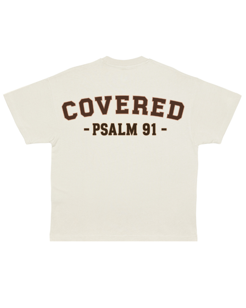 IVORY WITH BROWN PRINT